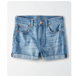A&E High Waisted Denim Shorts Light Wash